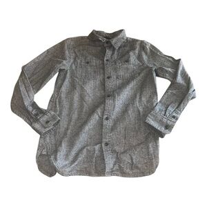Janie and Jack Charcoal Flannel Button Down Shirt